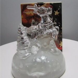 Musical Rudolph Lead Crystal Figurine